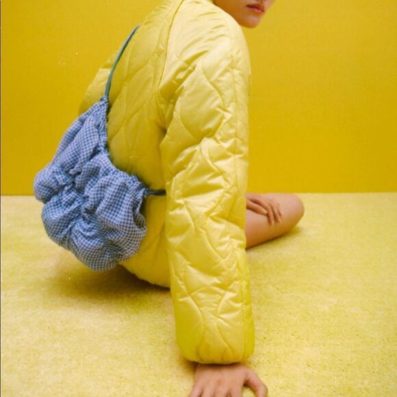 ZARA GINGHAM ORGANZA BAG - Picture 4 of 7